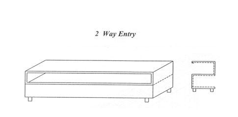 2 Way Entry  Cross Over Benches