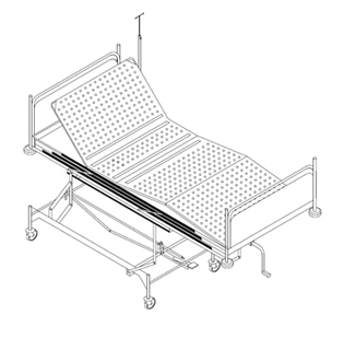 Perforated Single Crank 2 Folded Bed