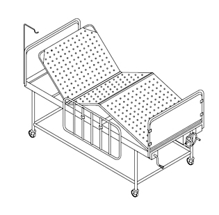 Perforated Single Crank 2 Folded Bed