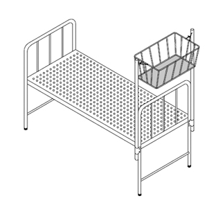 Perforated Single Crank 2 Folded Bed