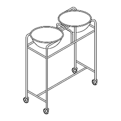 Washing Trolley Double Pot